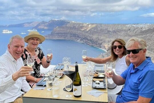 Private Wine Day Tour in Santorini 4 wineries 20 wines and Lunch