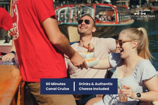 Dutch Cheese and Drinks Guided Amsterdam Canal Cruise with locals