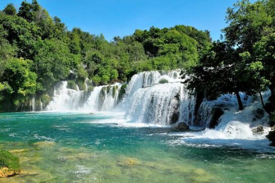 Private day tour to Krka, Primosten & Trogir with Mercedes Benz Vehicle