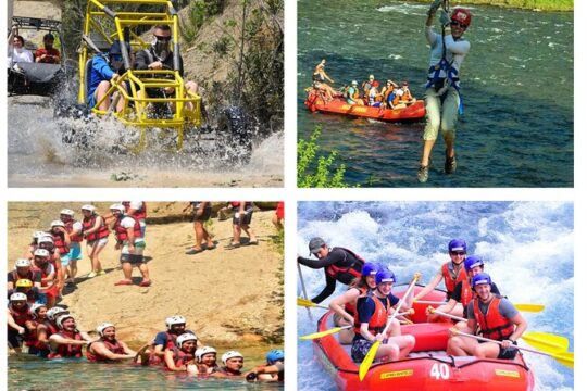 Full Day Rafting, Buggy Safari and Zipline Activity from Antalya