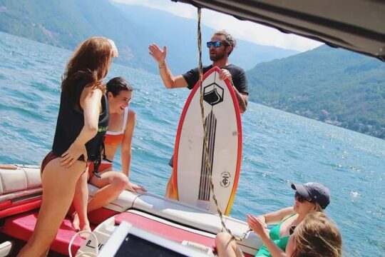 4H Wakeboard and Wakesurf on Lake Como with Mastercraft Boat