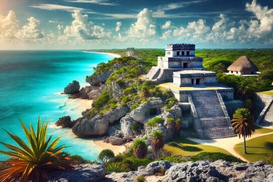 4 Wonders in One Day Tour to Tulum, Cobá with Guide and Transfer
