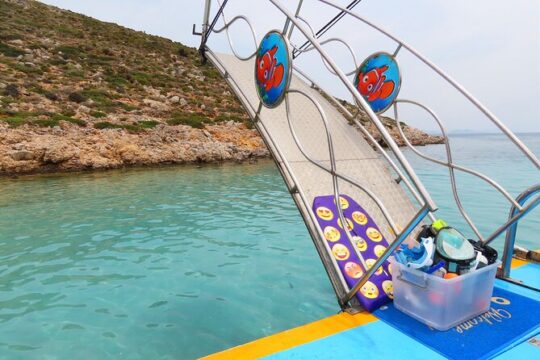 Dory's Glass Bottom Boat Adventure in Pserimos and Pserimos Beach