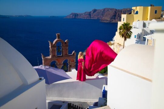 Private Drone Photoshoot in Santorini