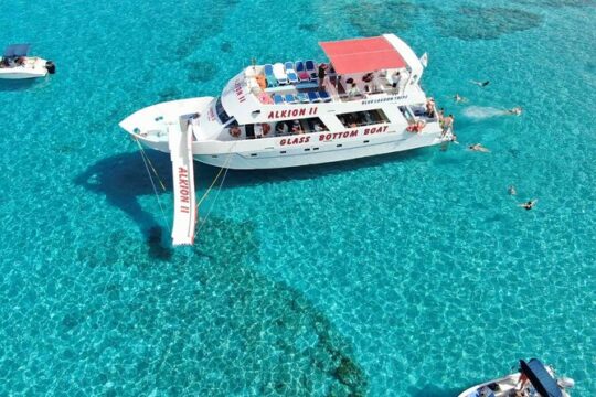Latchi to Blue Lagoon Glass Bottom+slide Boat Tour