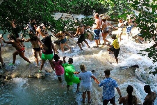 Exotic Catamaran Party Cruise and Snorkeling to Dunns River Falls