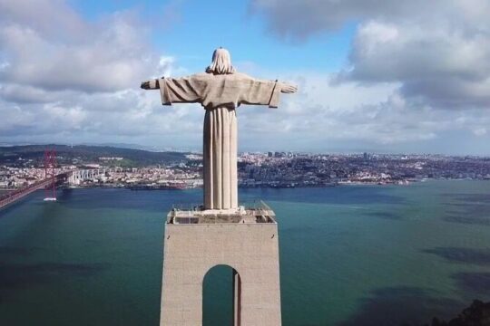 Morning Lisbon Sanctuary of Christ the King,Castelo &Belem Tower