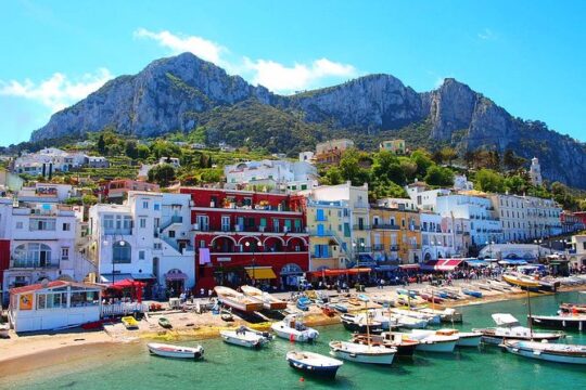 From Amalfi Coast: Capri & Anacapri guided tour by sea & by land