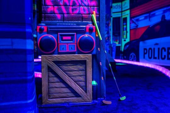 Glow In The Dark Mini Golf Course in Maribor