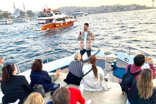 Bosphorus Guided Yacht Cruise with Stop on Asian Side