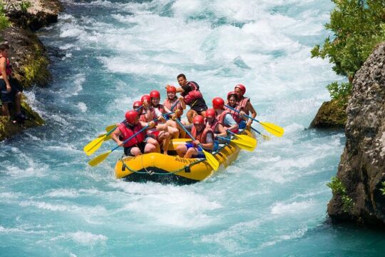 Family Rafting Trip at Köprülü Canyon from Side