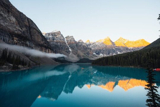 Moraine Lake Sunrise & Lake Louise Golden Hour & Wildlife Tour