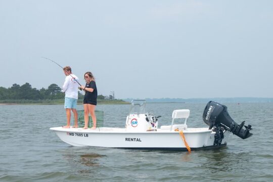 8-Hour Fishing Skiff Boat Rental in Chincoteague Island
