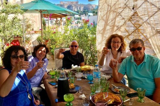 Delicious Dinner and Wine Pairing in Athens with Acropolis View