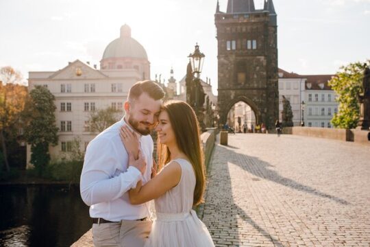 Professional photoshoot at Charles Bridge Prague