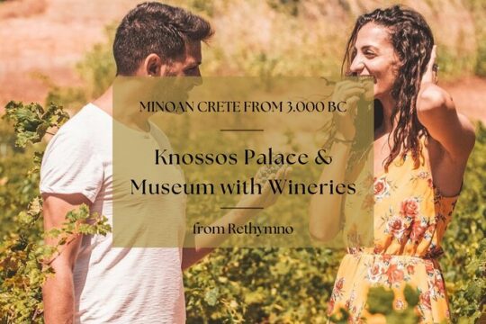 Luxury Tour from Rethymno Knossos Palace & Museum with Wineries