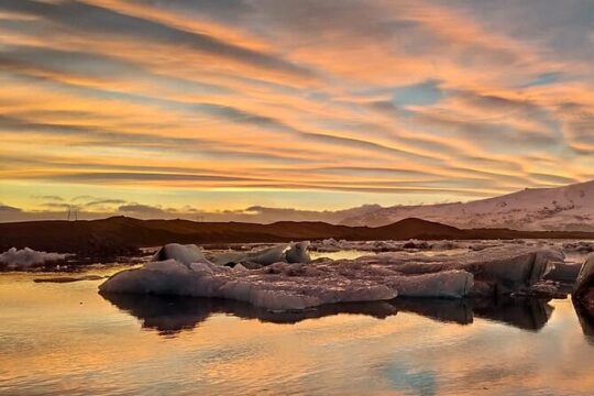 Glacier Lagoon, Diamond Beach, Black Sand Beaches and Waterfalls