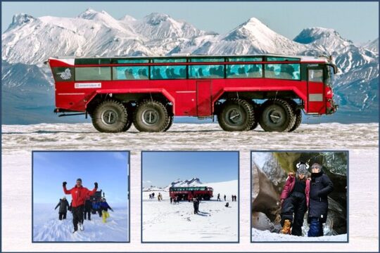 Ice Cave and Glacier Tour in Glacier Monster Truck from Gullfoss