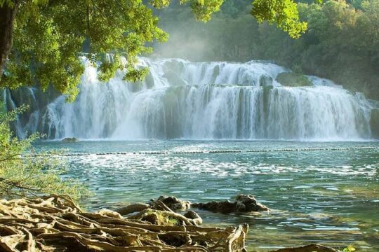 Private Krka Waterfalls with Wine and Prosciutto Shore Excursion