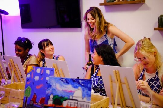 Painting & Unlimited wine: Rome Art Class