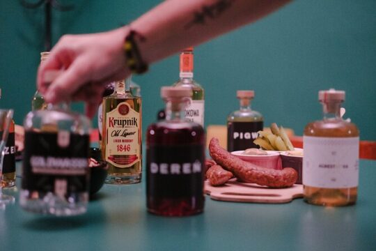Vodka tasting - Craft and Homemade in Speakeasy Bar with Snacks