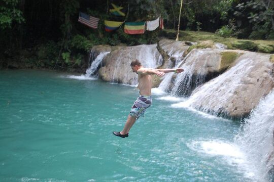 Blue Hole plus Secret Falls and Dunns River Falls Combo from Runaway Bay Hotels