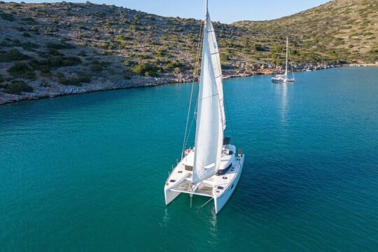 Private Agios Nikolaos Day Catamaran Cruise in Mirabello Bay