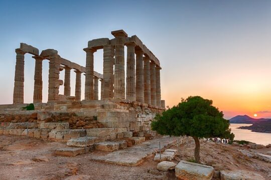 Temple of Poseidon and Cape of Sounion private sunset Tour