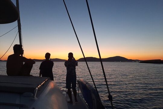 unique aperitif experience at sunset on a catamaran