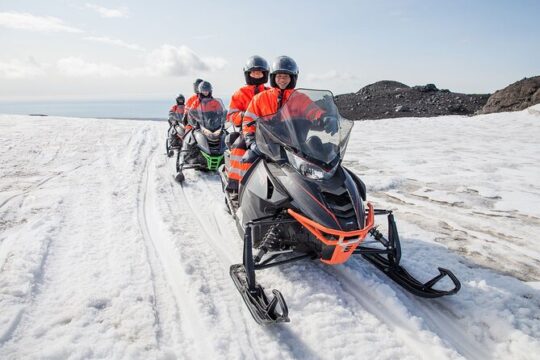 South Coast and Glacier Snowmobiling Day Trip from Reykjavik
