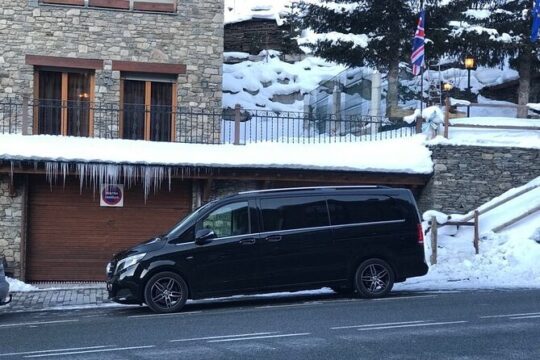 Transfer Barcelona airport to Andorra. 3 hours, (From 1 to 7pax)