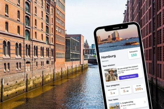 Hamburg Exploration Private Game and City Tour on your Phone