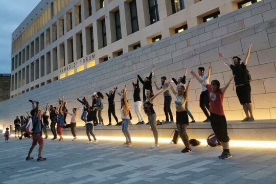Silent disco through downtown Berlin with flash mobs