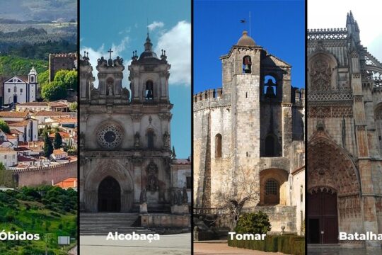 Transfer from Lisboa to Coimbra, visiting Óbidos, Alcobaça, Batalha and Tomar