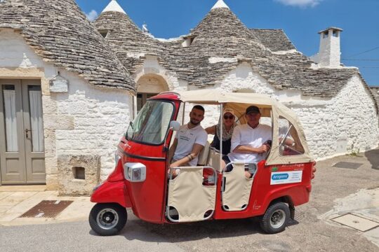 Alberobello Tour with Ape Calessino and Vespa Elettrica Audio Guide