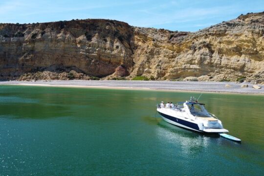 Full day private yacht from lagos with drinks, tapas, paddle boards and kayak