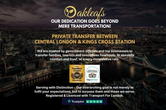 Kings Cross Station – Chauffeur/ Taxi - To & From Central London