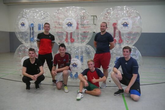 Bubble soccer in the center of Hamburg with beer / champagne