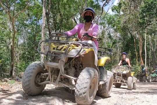 ATV Jungle Adventure of Cenote Swim and Nohoch Cave Exploration