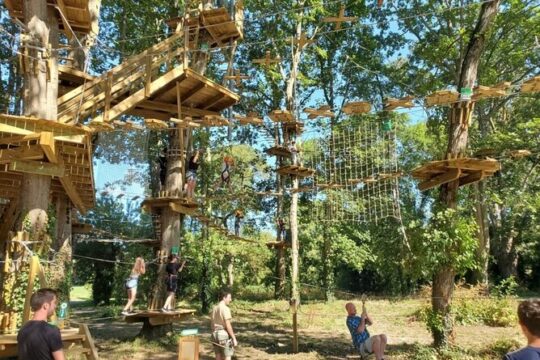 Guided treetop adventure course in the heart of Nantes