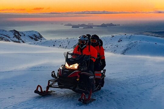 Snowmobiling on Eyjafjallajökull