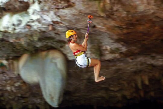 Tulum E-Bike Jungle Zip Line/Repel Snorkel Cenote + Lunch