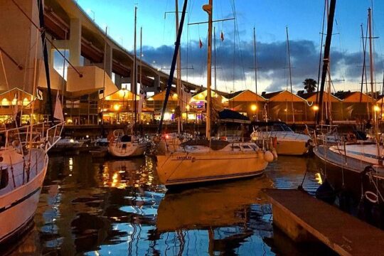 Lisbon by Night Sailing Tour with White or Rosé Wine & Light Snacks