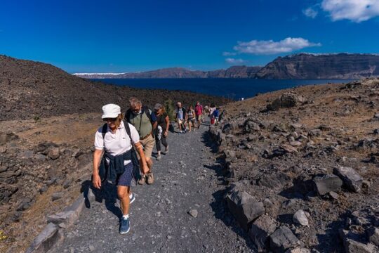 Full Day Tour with Sunset in Oia Calypso Glass bottom Boat