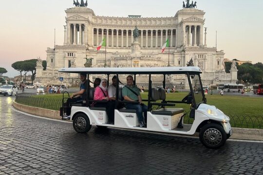 Private Guided Catacombs and Rome Highlights Tour in Golf Cart