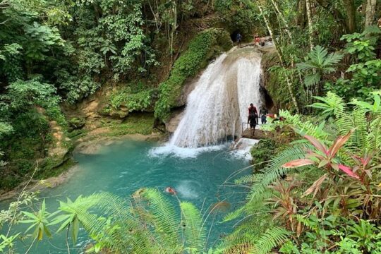 Blue Hole & Dunn's River Falls with Lunch from Falmouth and Montego Bay