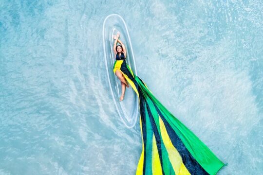 Flying Dress Kayak Drone Photo Shoot in Montego Bay