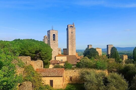 PRIVATE TRANSFER from Florence to Siena with stop in S Gimignano & Monteriggioni