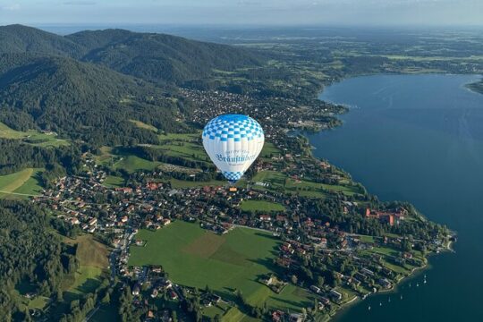 Private Hot Air Balloon Ride over Lake Tegernsee with Alps