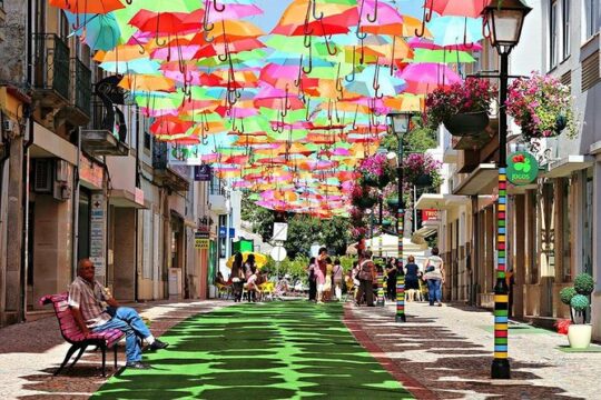 Private Coastal Journey (Obidos, Nazaré) to Águeda Art Umbrellas